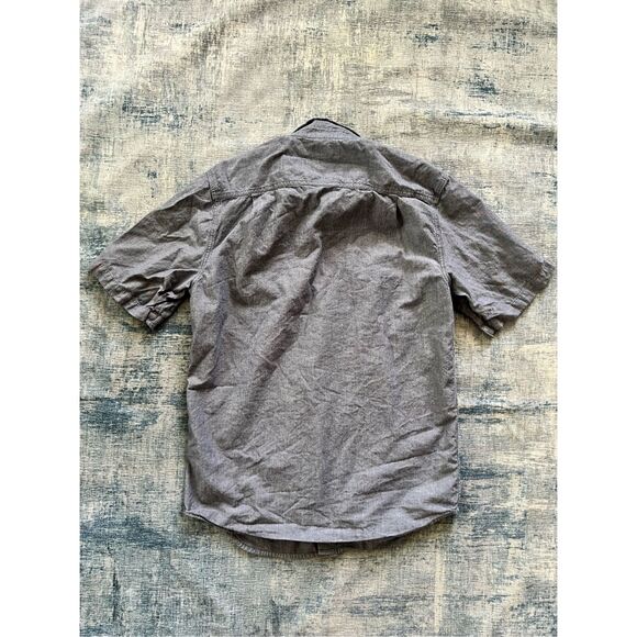 Carhartt Denim Blue Relaxed Fit Short Sleeve Button Down Chambray Shirt Medium - Picture 2 of 7